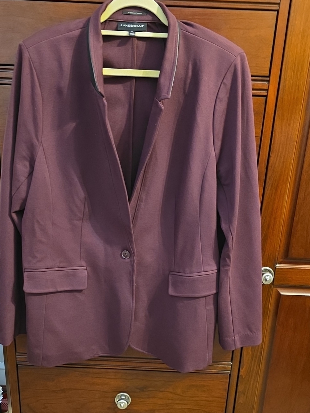 Lane Bryant Deep Plum One-Button Blazer